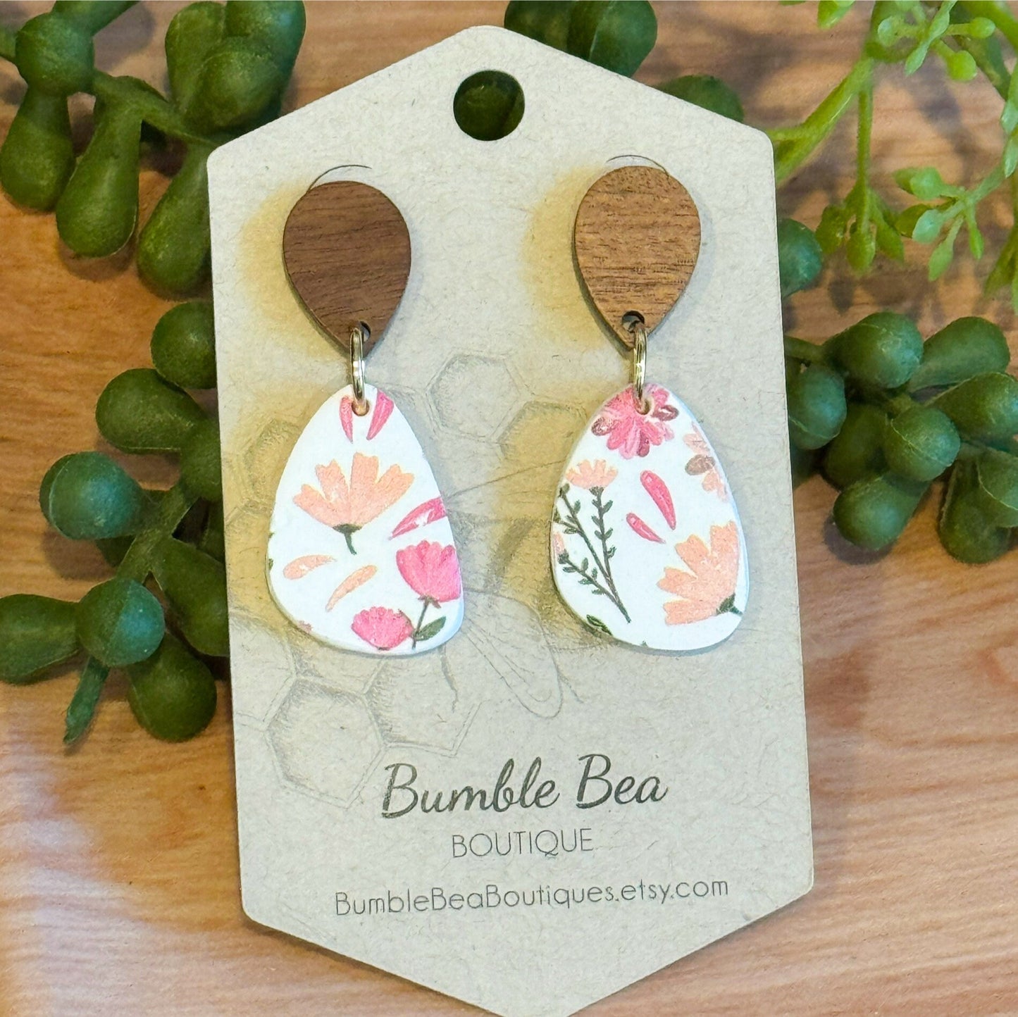 Floral Clay Earrings