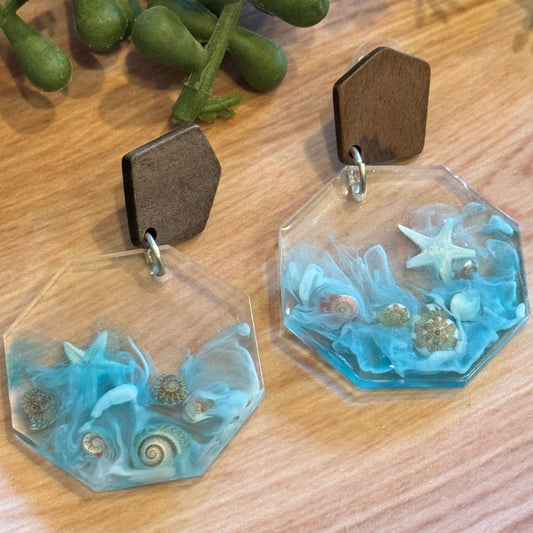Oceanic Resin Earrings