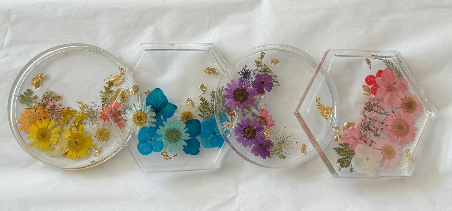 Floral Resin Coaster (single)